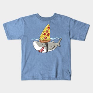 Cute Funny Pizza Shark Men Women Boys Girls Kids Gift Kids T-Shirt